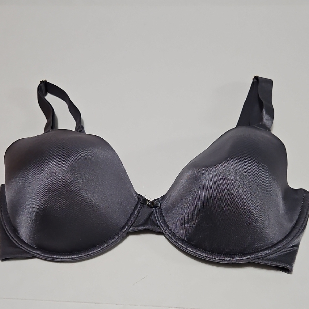 Vanity Fair Elegant Gray Women's Underwire Seamless Padded Bra Size 34DD #1215